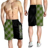Cunningham Dress Green Dancers Tartan Crest Men's Short - Cross Style